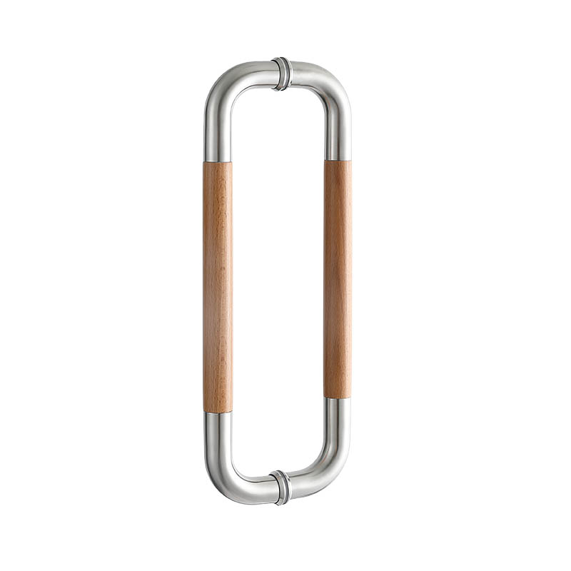 How does a stainless steel wood handle, with its balanced design of strength and flexibility, safeguard both safety and elegance in everyday use?